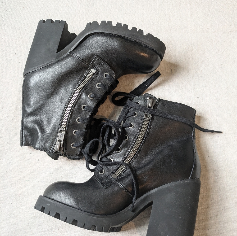 Ash Black Leather Boots - Picture 4 of 6
